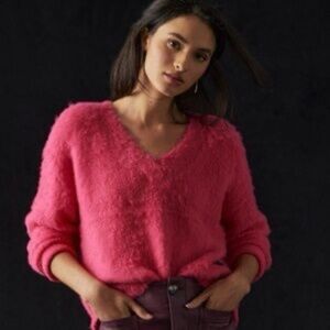 Maeve by Anthropologie Merino Wool Plush Fuzzy Teddy Eyelash Sweater Size
Small